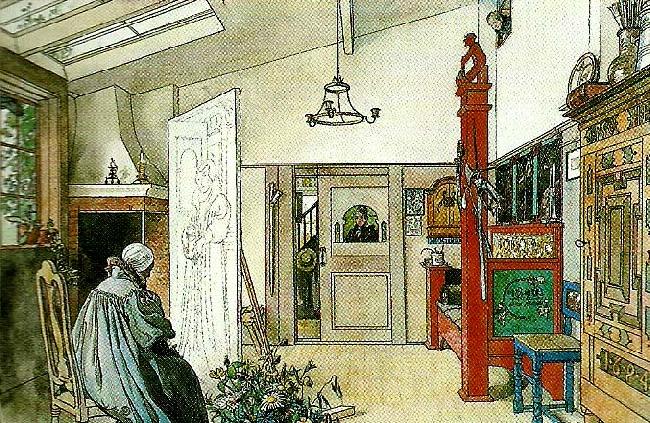 Carl Larsson ateljen, andra halften Spain oil painting art